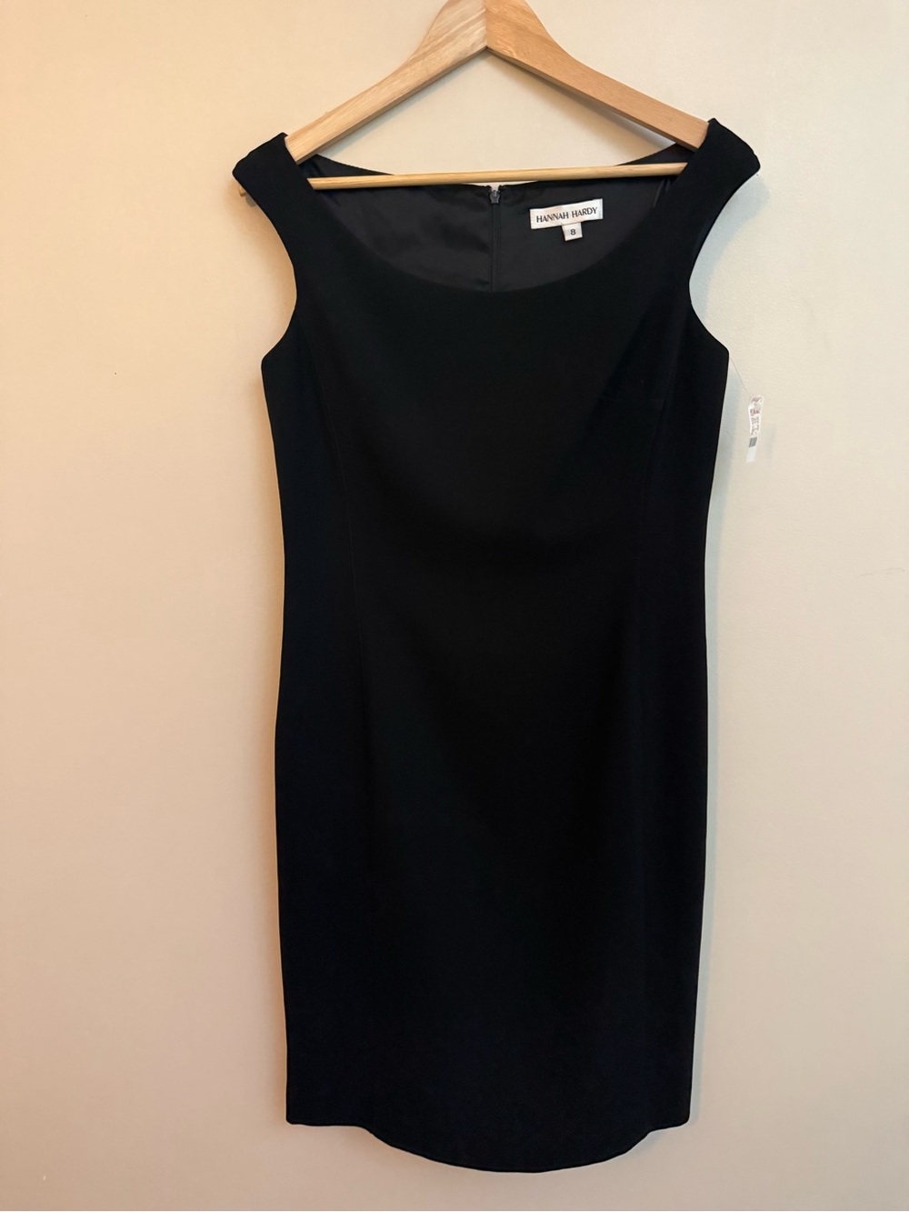 NWT Lord & Taylor Hannah Hardy Black  Off Shoulder Sheath Dress